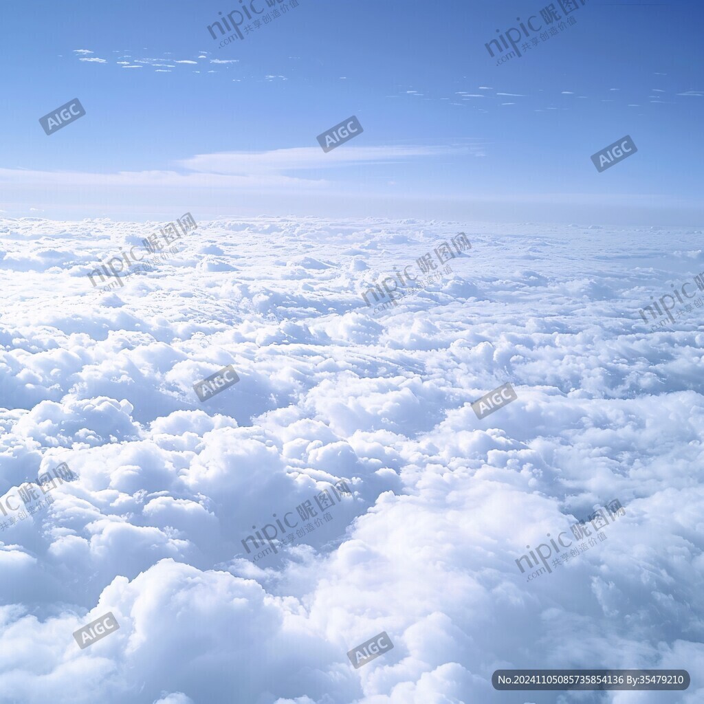 旅行万米高空白云