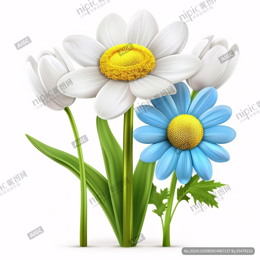 3d卡通花