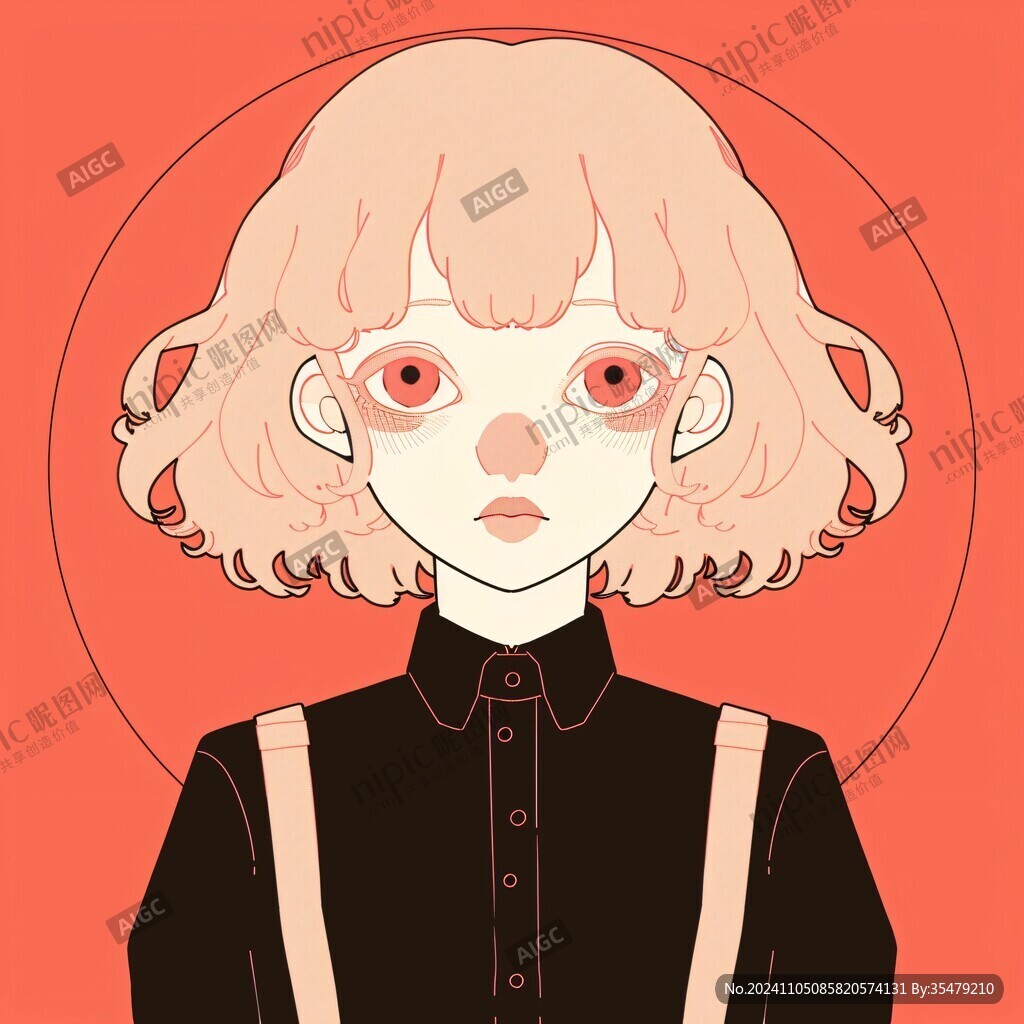 少女头像插画