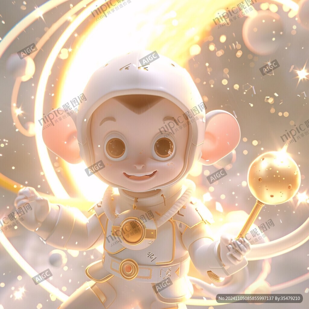 原创卡通太空鼠吉祥物