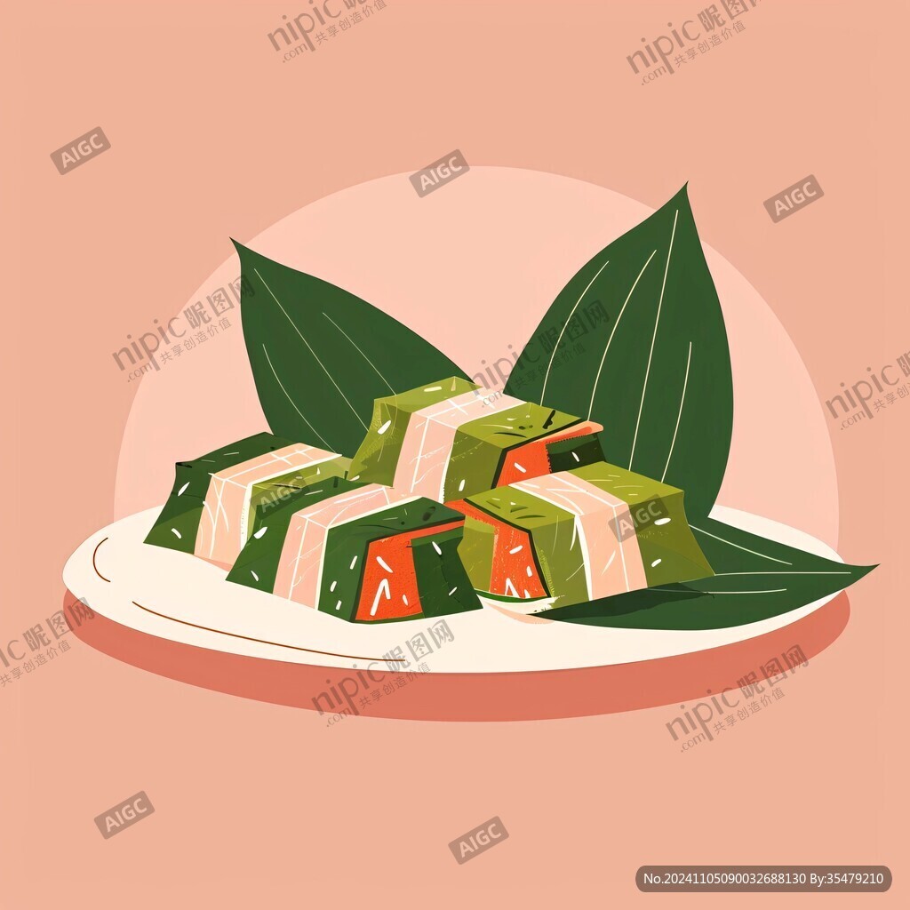 插画风粽子