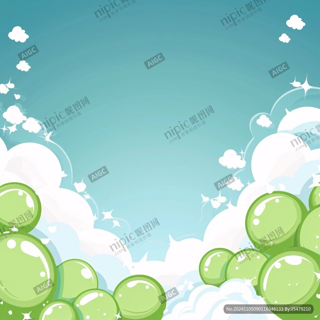蓝天白云彩色气球