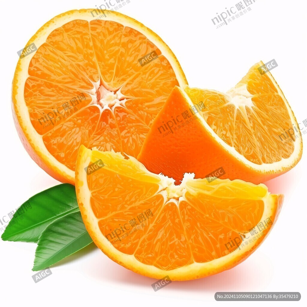 水果插画手绘橙子