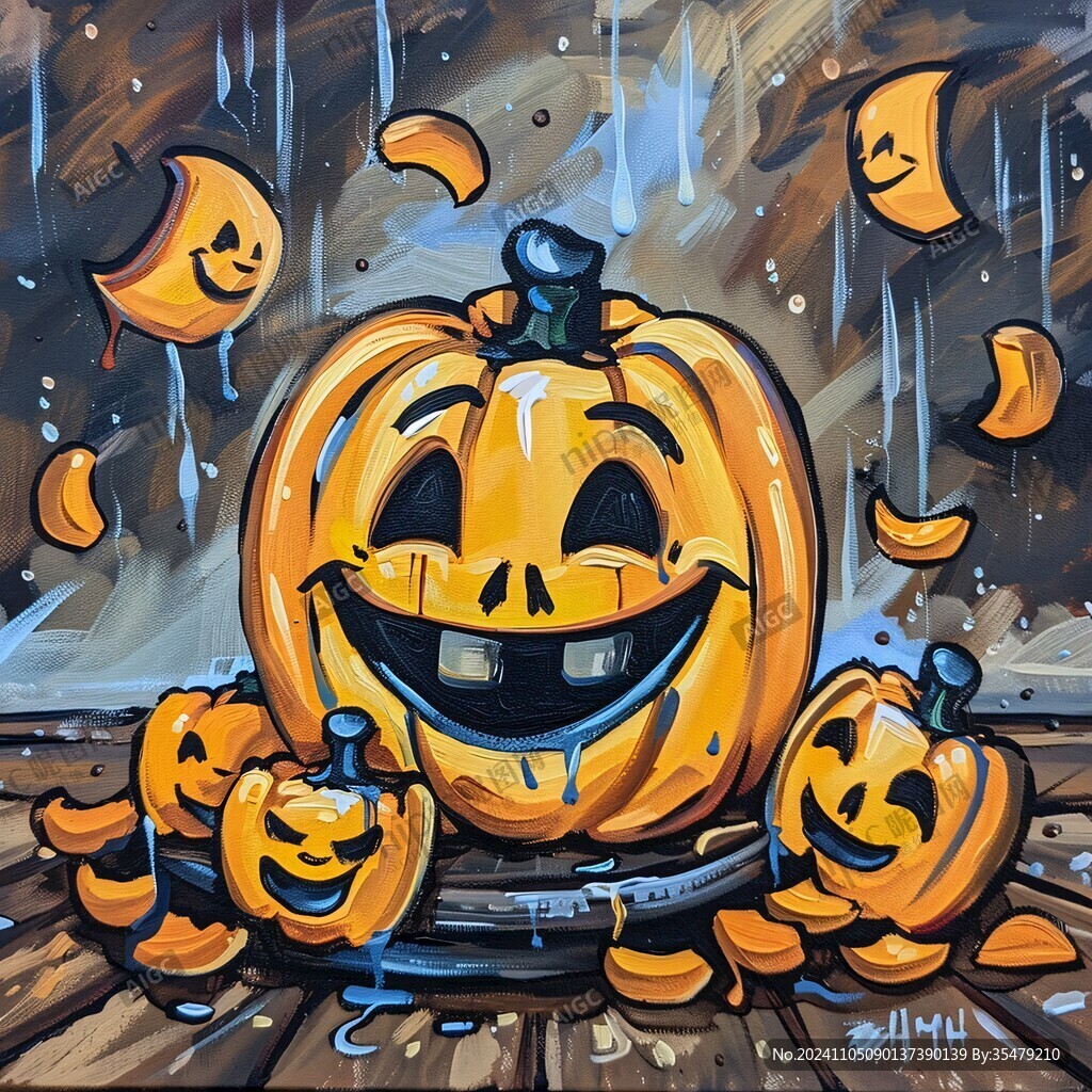 南瓜头立体壁画