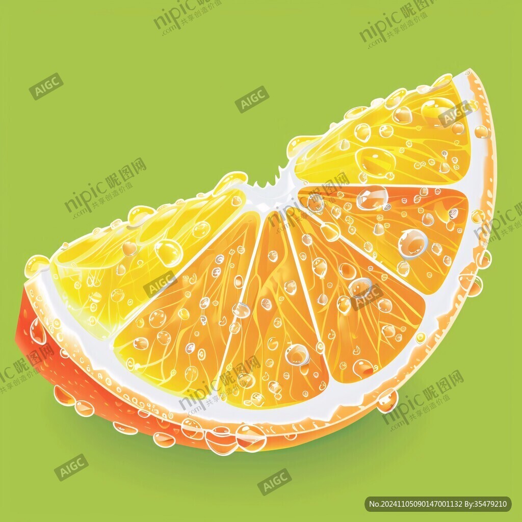 手绘橙子插画