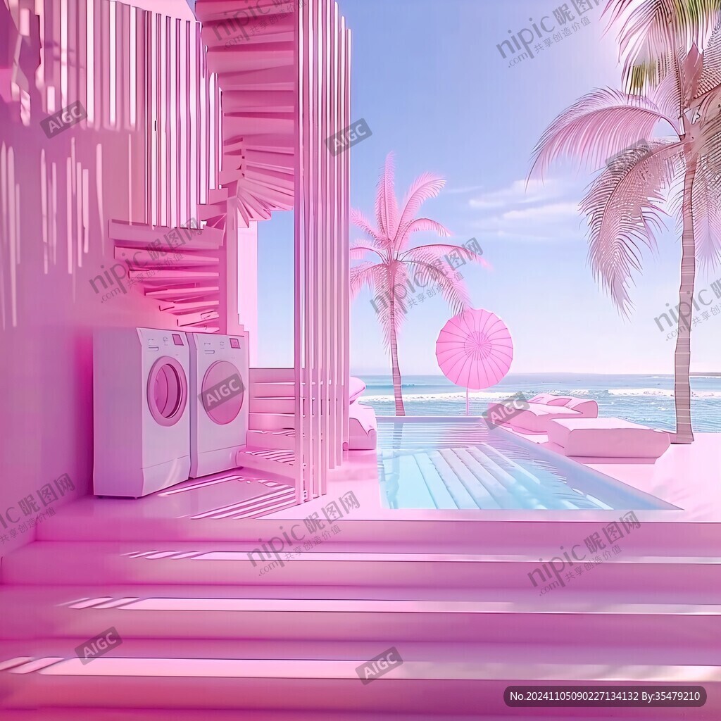 奇幻粉色建筑物