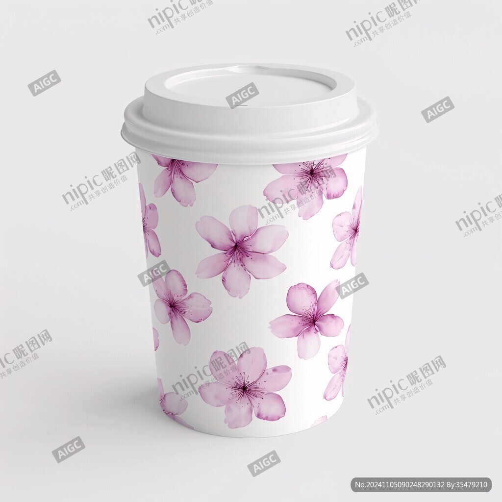 紫色纸杯设计
