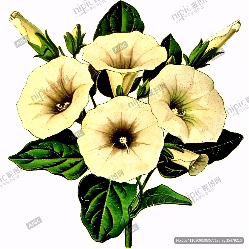 喇叭花插画