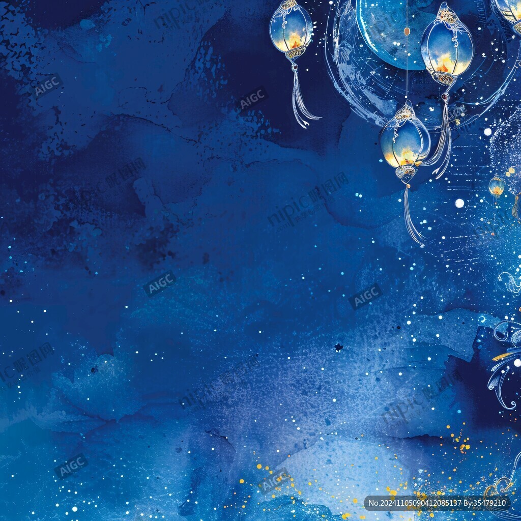 手绘水晶夜空效果