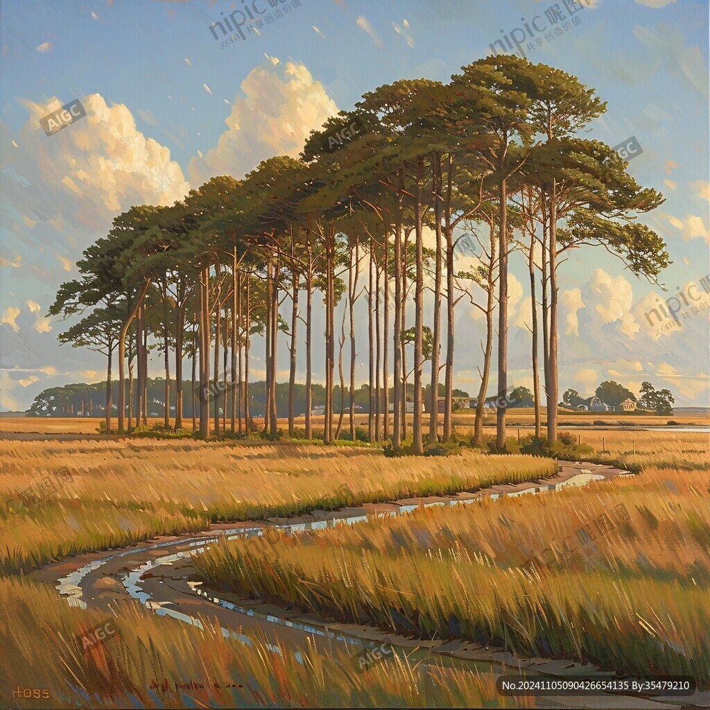 公版高清风景油画