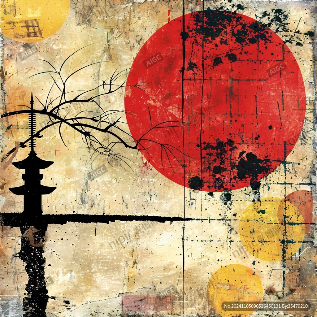 日式抽象画