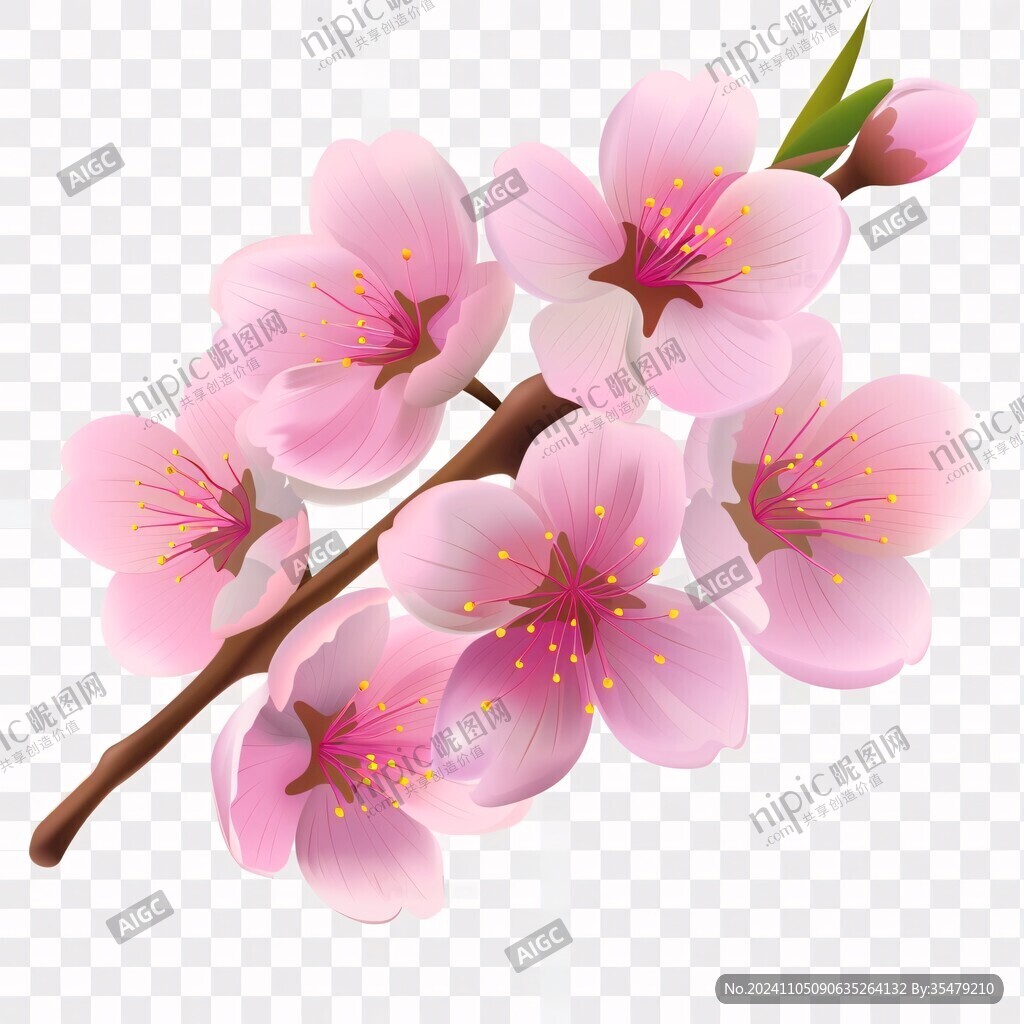 透明背景樱花