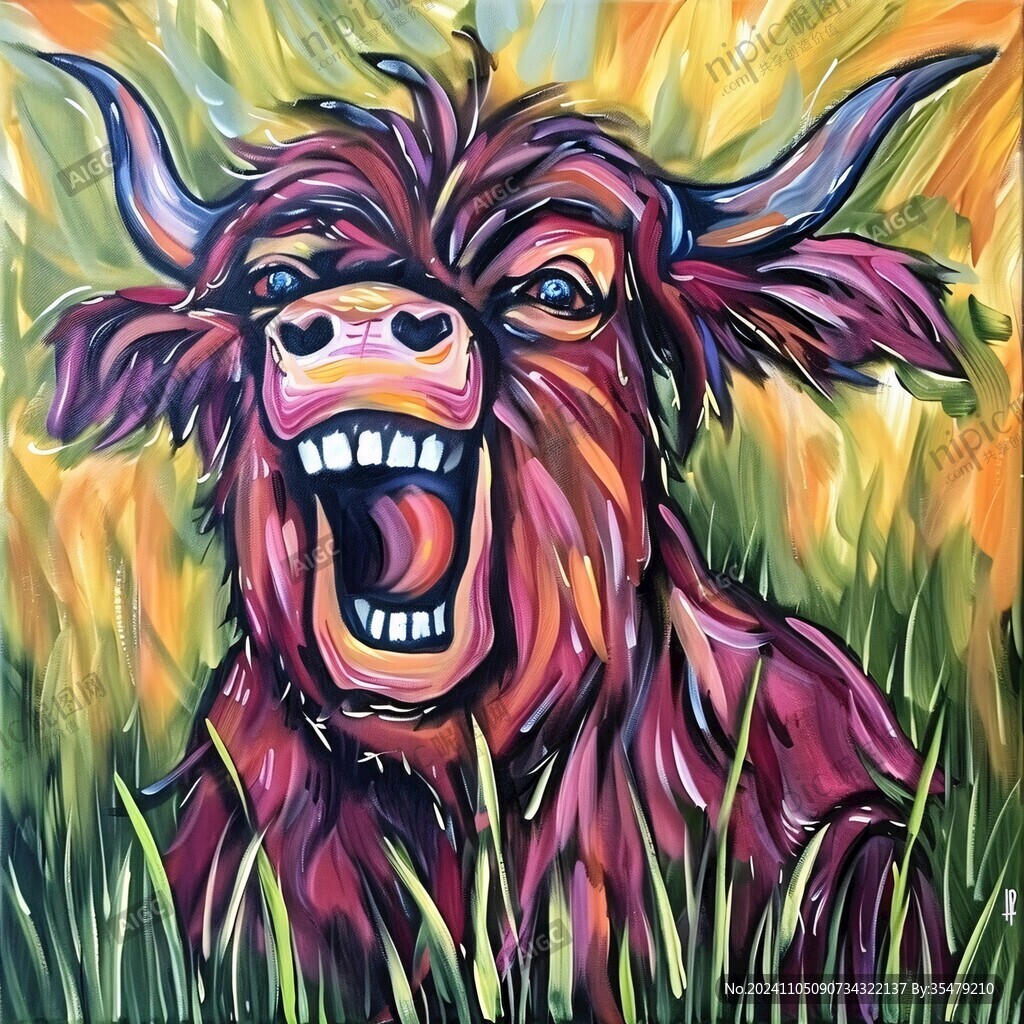 牛艺术装饰画