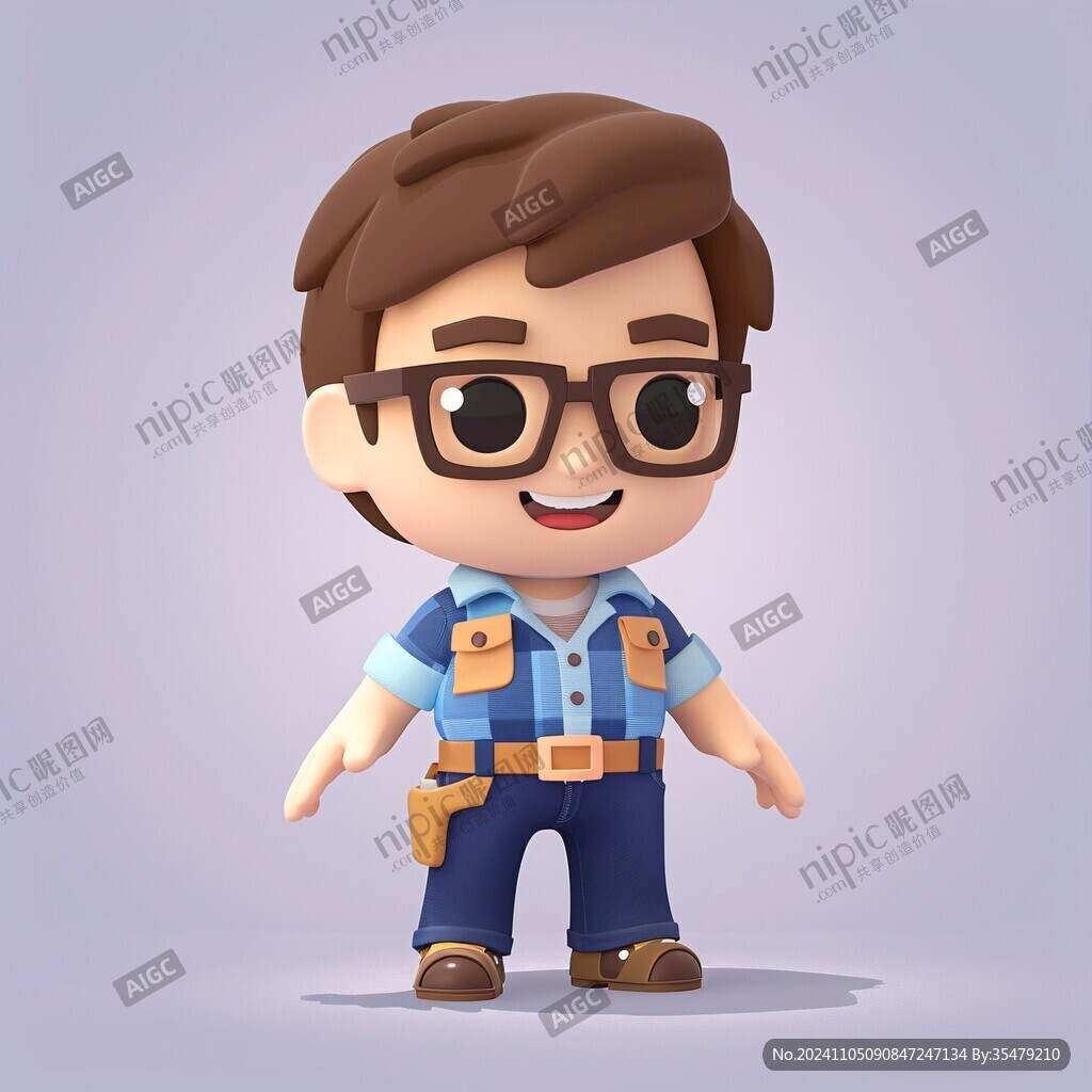 卡通开心工匠头像