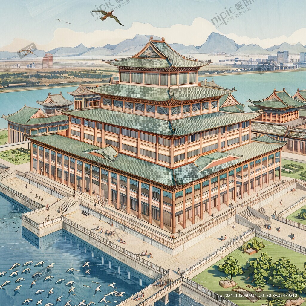 大明宫插画