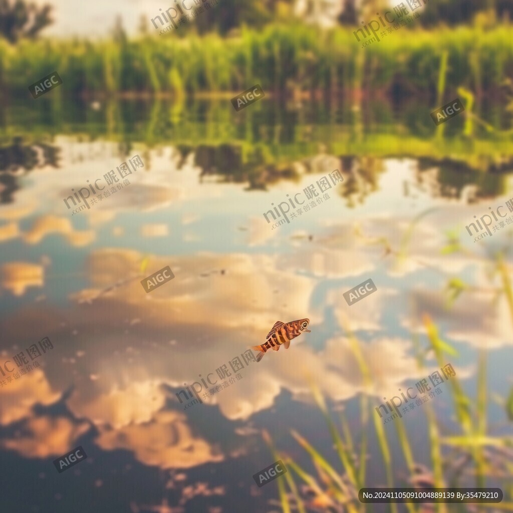 夏日池塘边小鱼