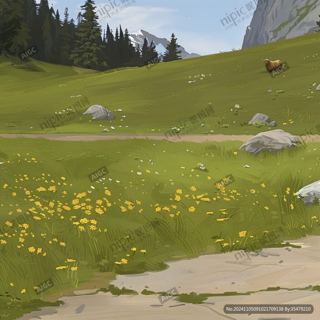 草地原画