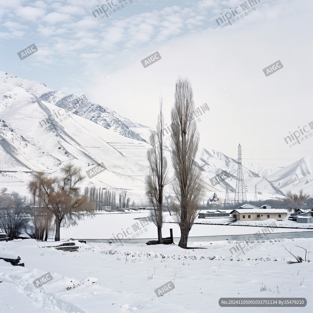 帕米尔高原雪景