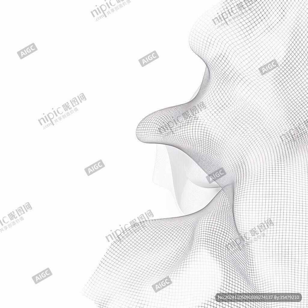 抽象线条背影