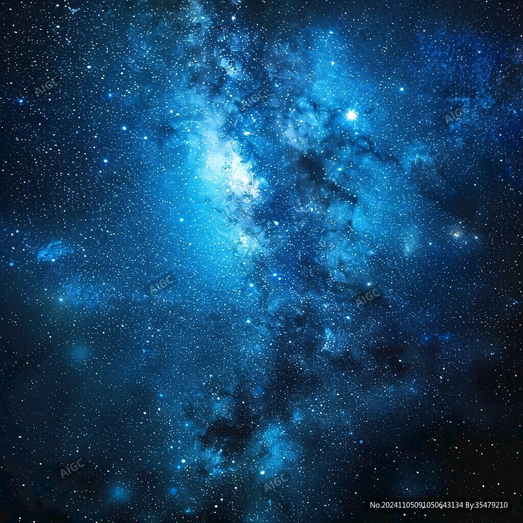 灿烂星空背景蓝色星空