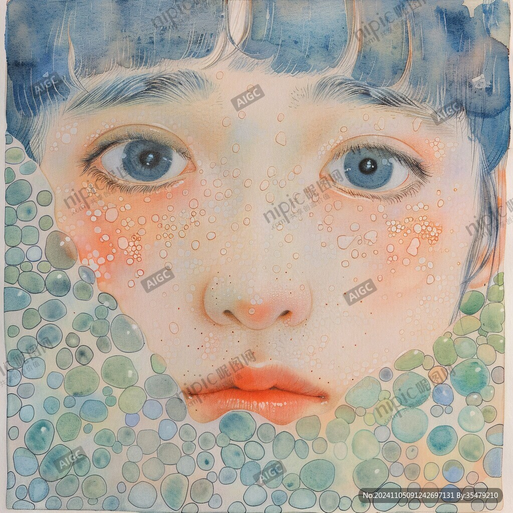 蓝点装饰画