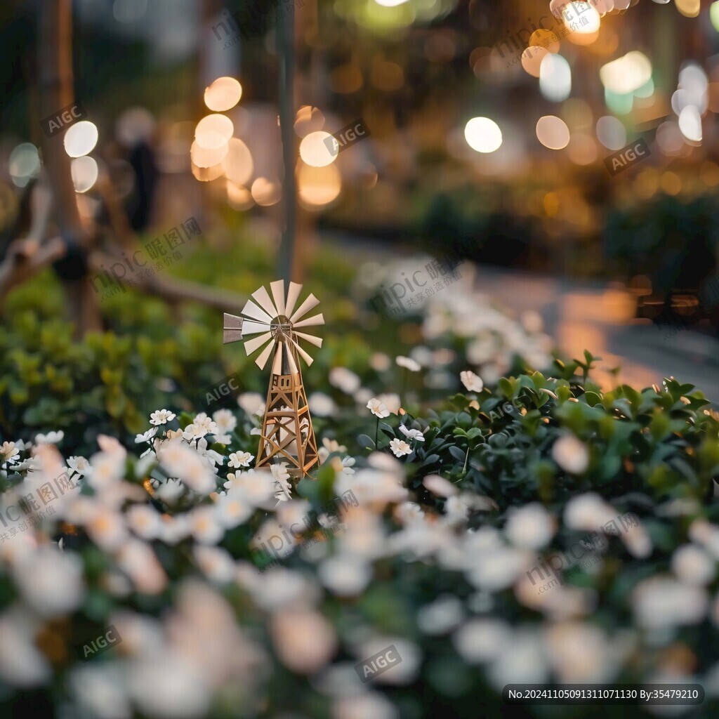 路灯与野花
