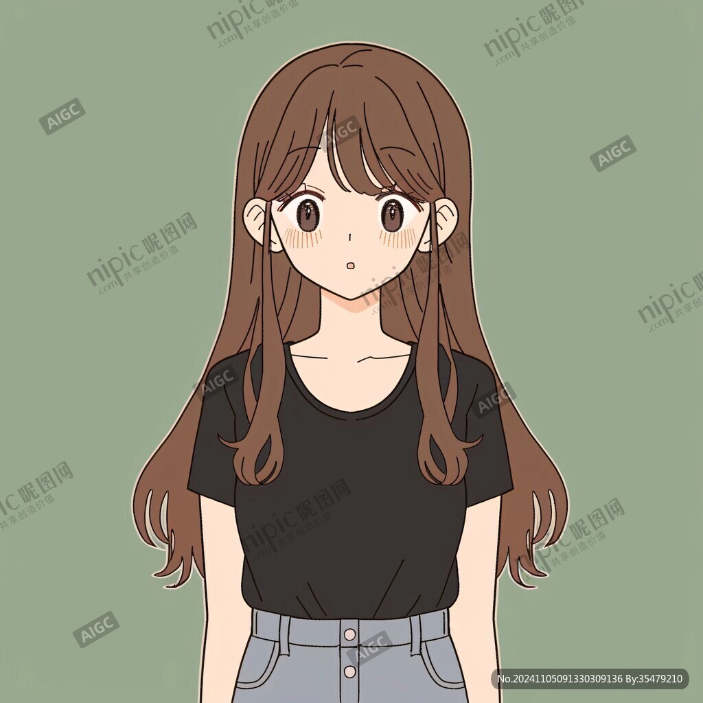 扁平风女生