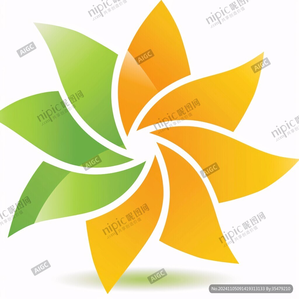 花形旋转logo