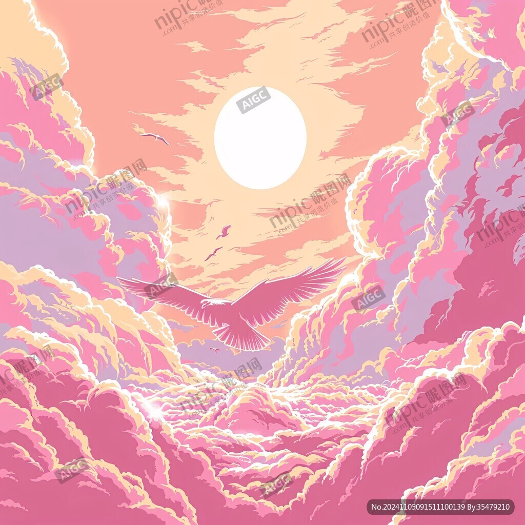 粉色奇幻超现实景观