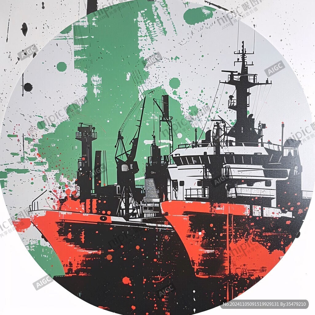 海港插画