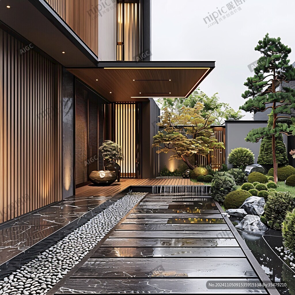 现代日式庭院