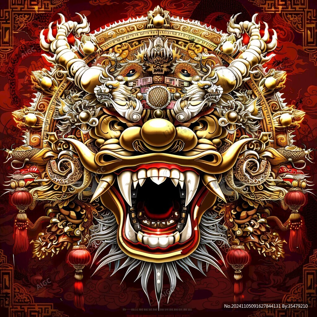 国潮狮头