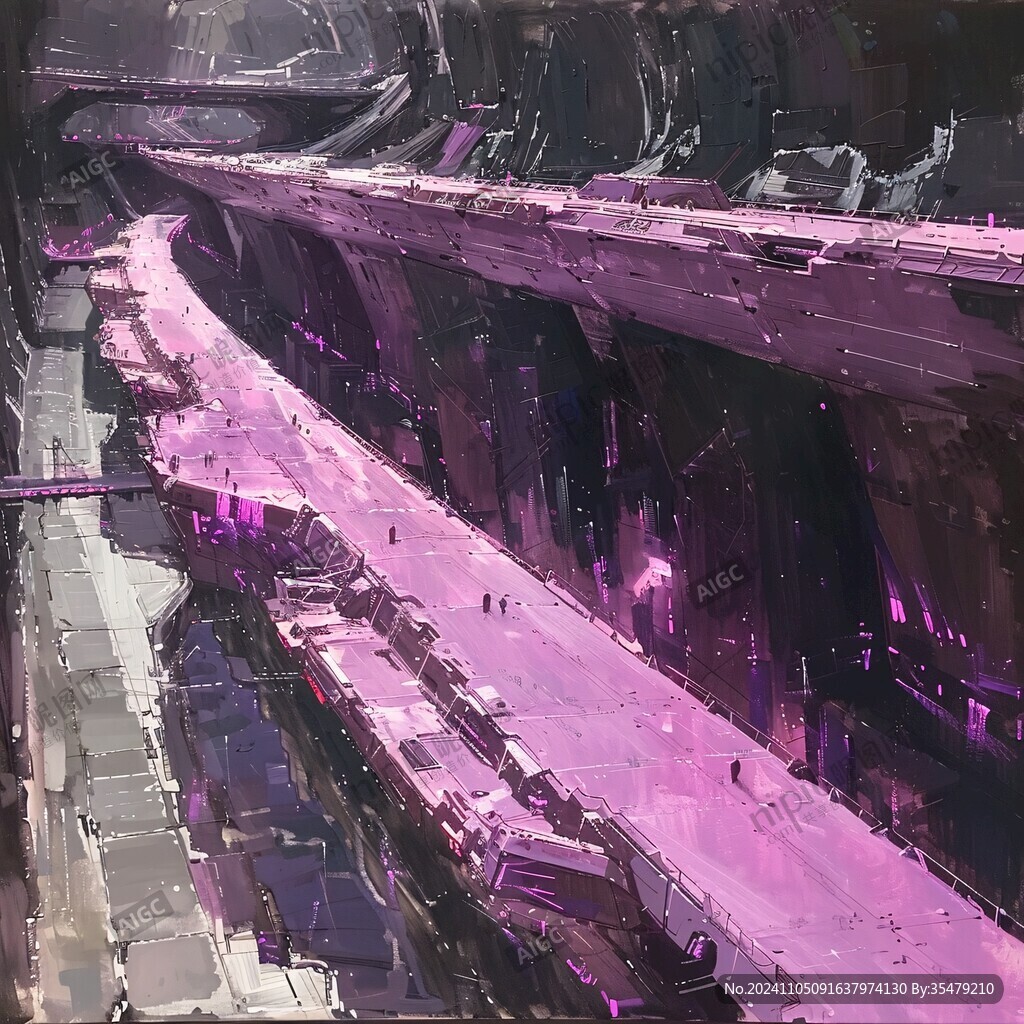 场景赛博插画