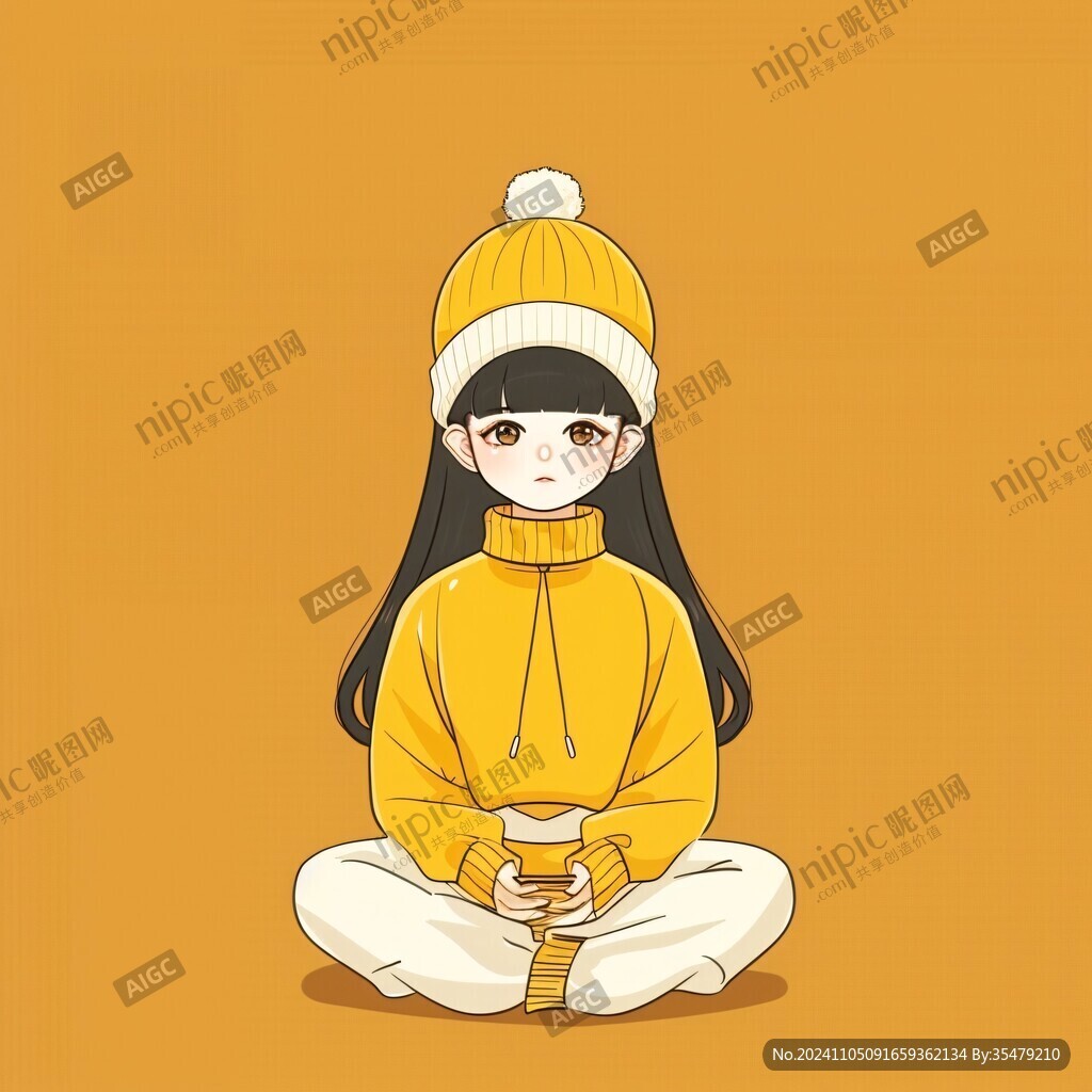 卡通包子头小姐姐