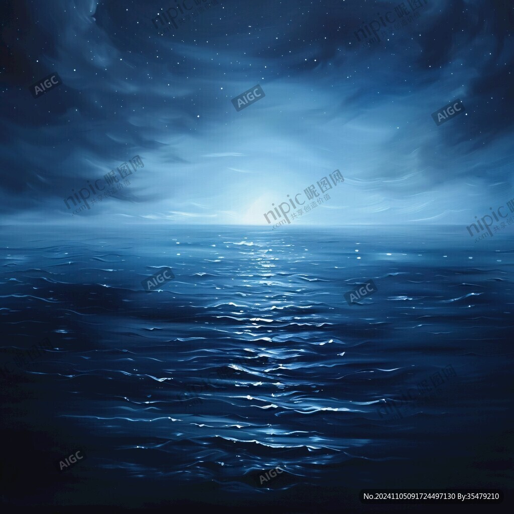 插画海平面
