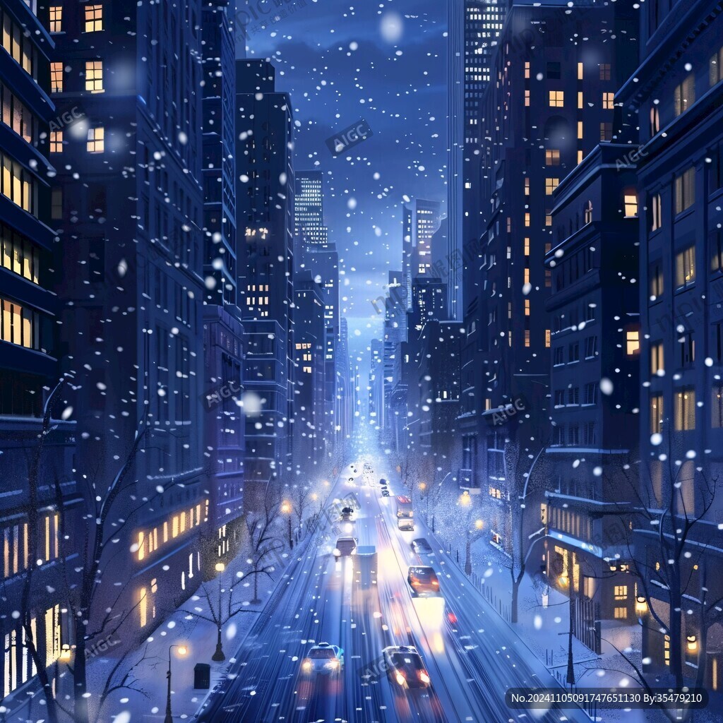 冬季街道街景