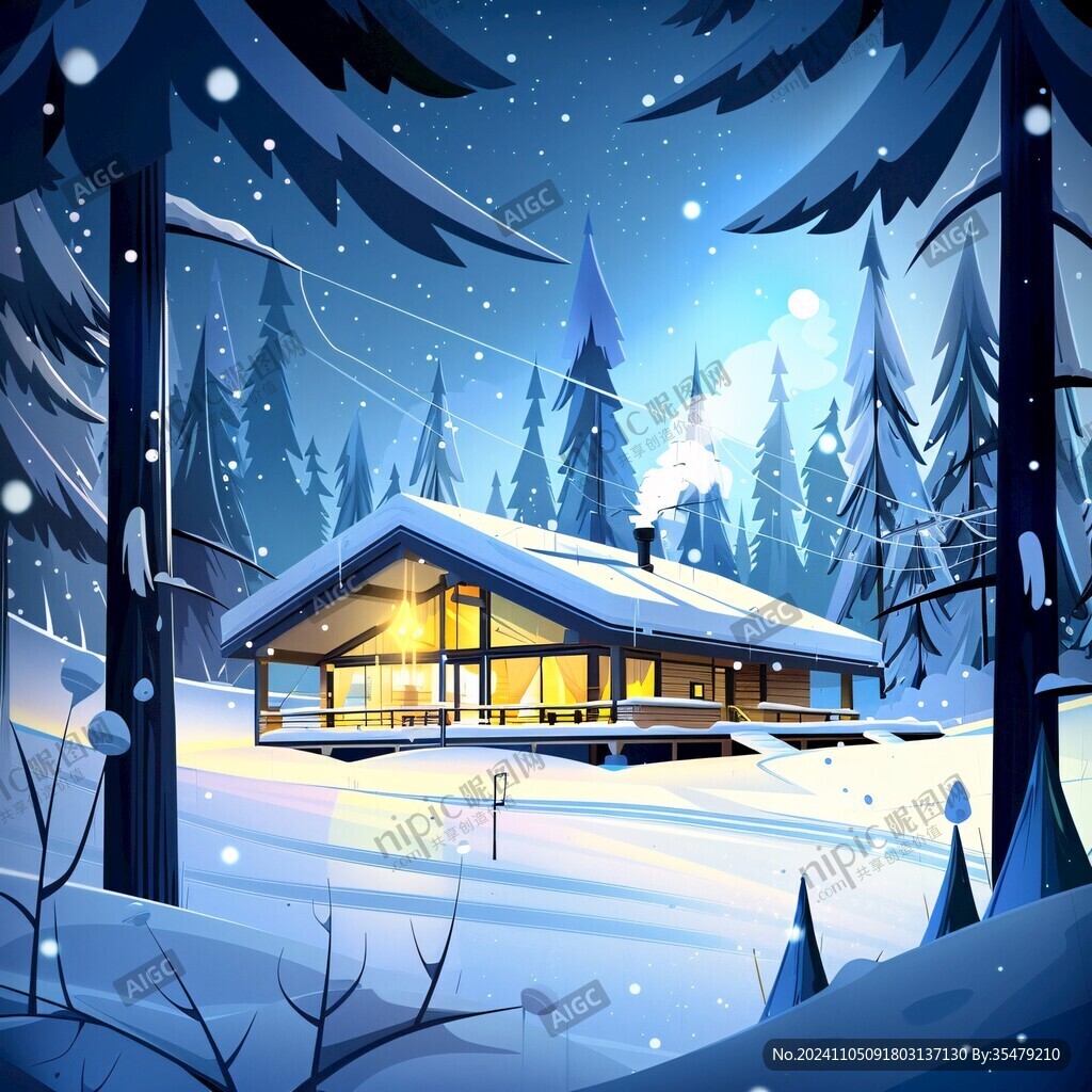 雪景插画
