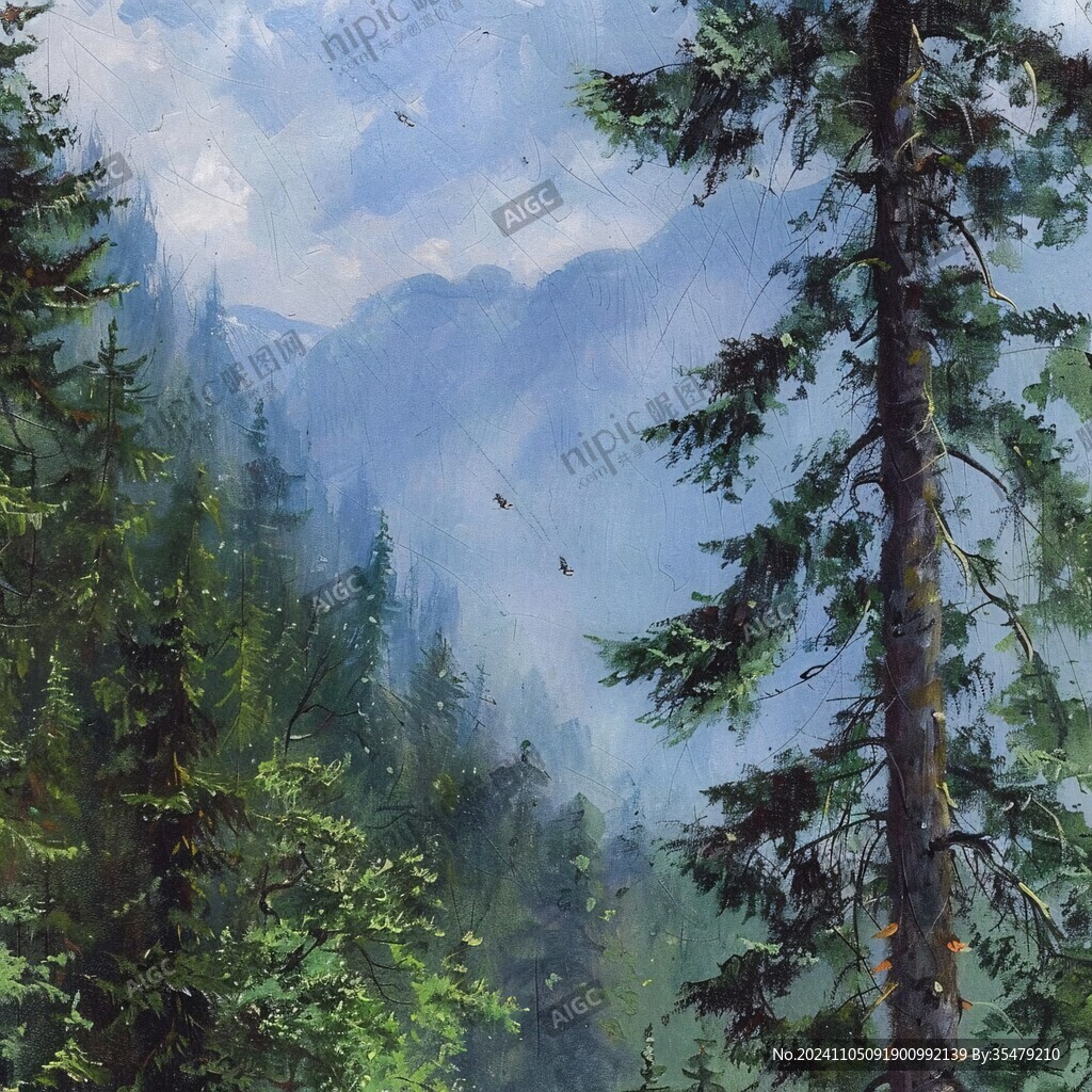 森林油画
