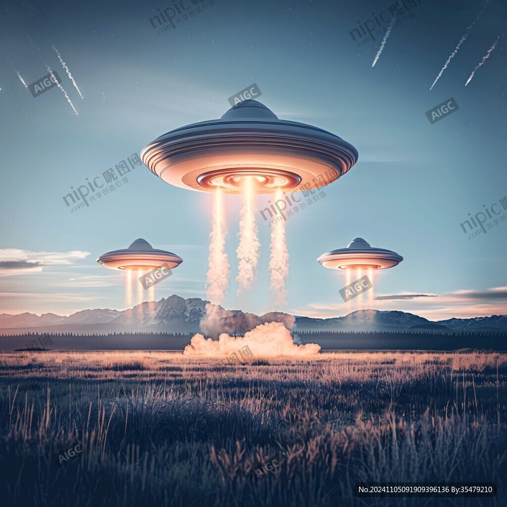 飞碟科幻电影背景