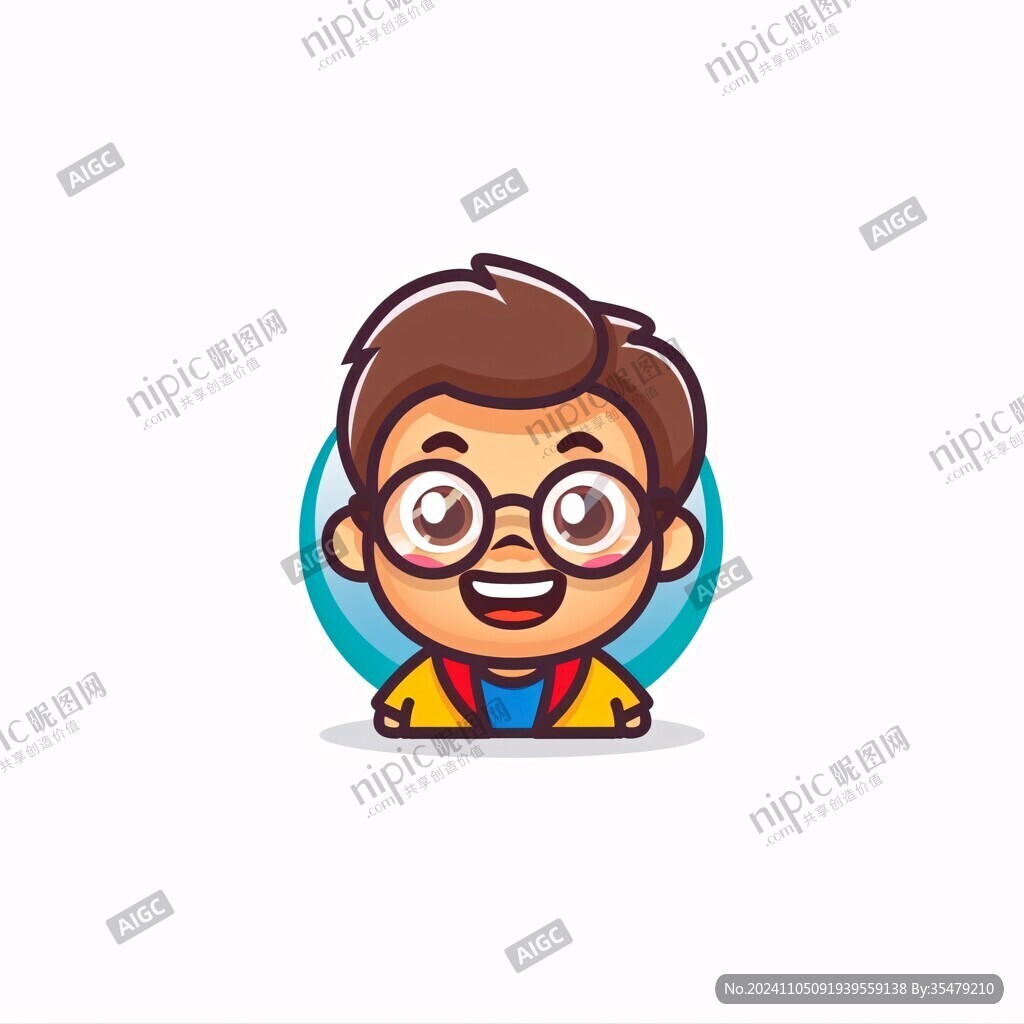 戴眼镜的男孩logo