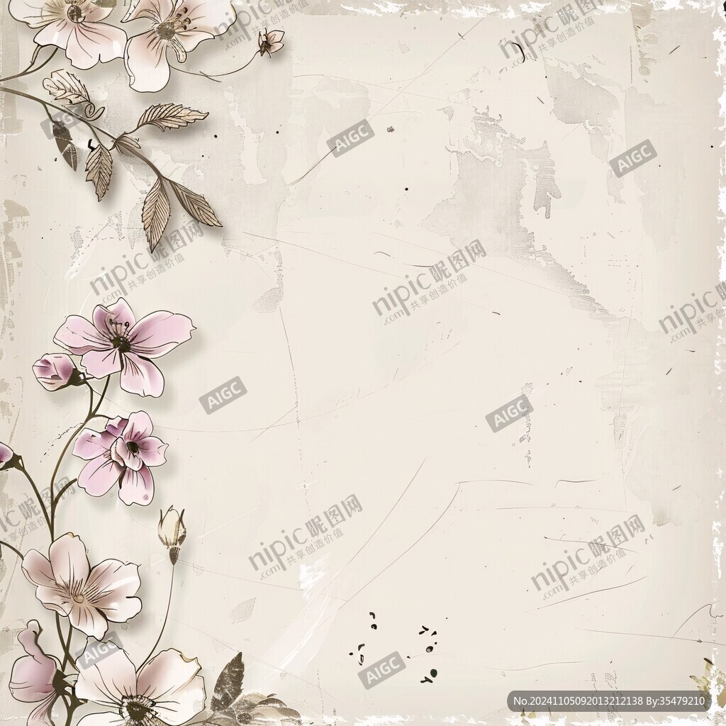 抽象花枝花朵壁纸底图
