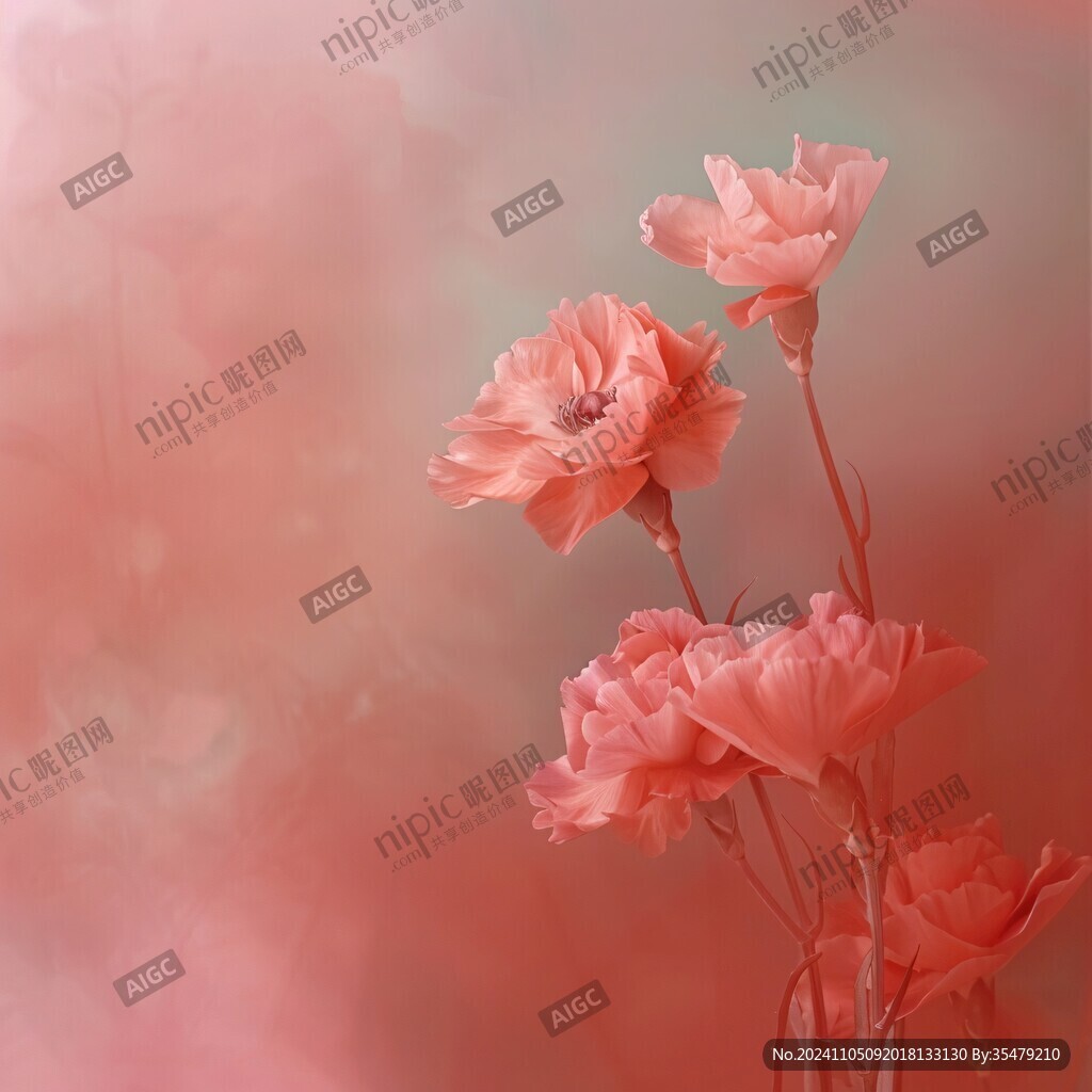 朦胧虚化花卉素材
