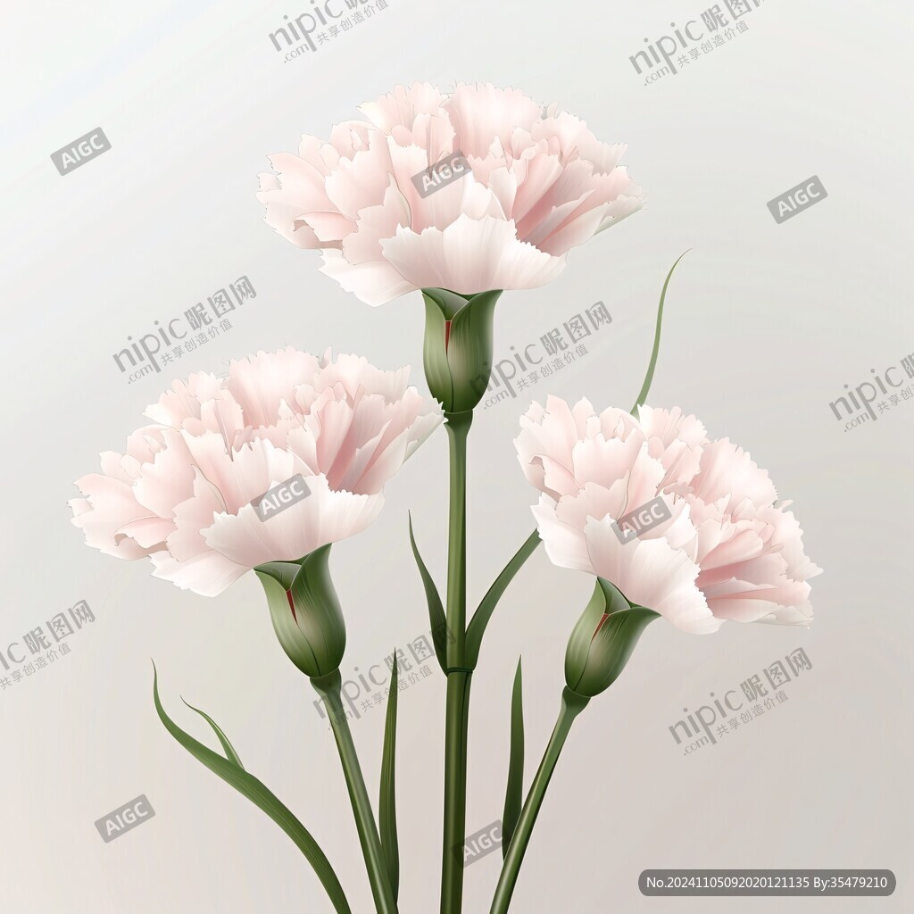 粉色康乃馨素材