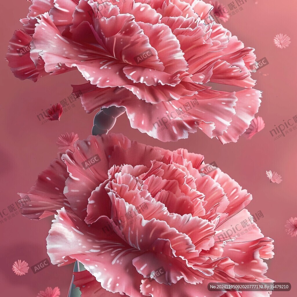 3d牡丹花卉
