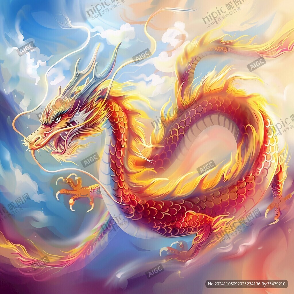 龙包装插画