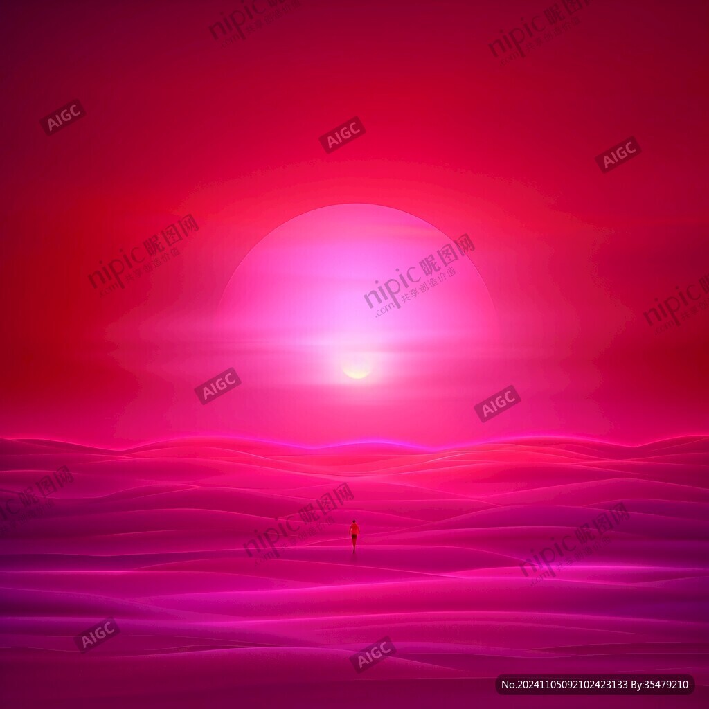 粉红色超现实景观