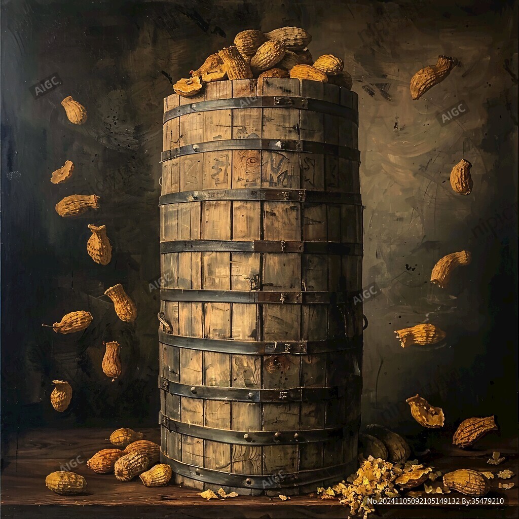木桶鱼墙画