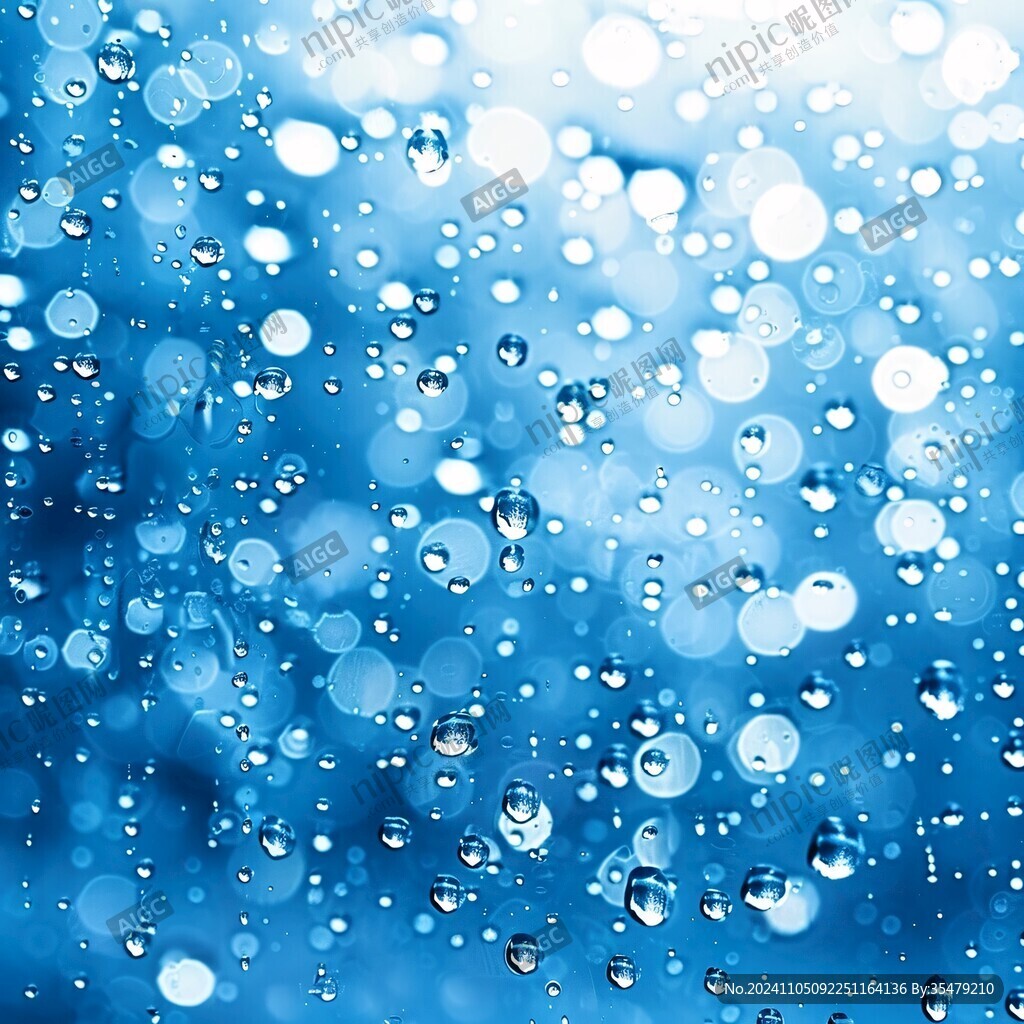 暗蓝色水珠背景