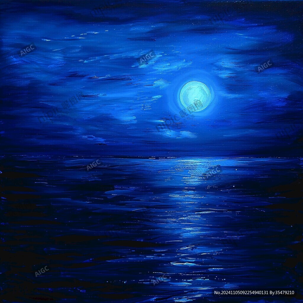 月夜油画