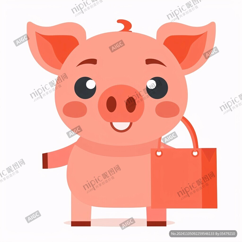 卡通小猪图标